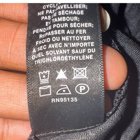 Lafayette 148 Linen Black Midi Dress with pockets Cap Sleeve Size Petite 12 - Picture 6 of 8